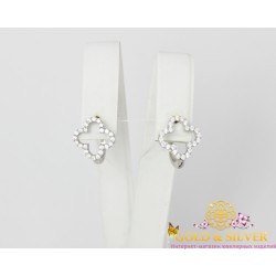 Жіночі сережки срібні "Клів" 2484р Gold & Silver, Украина